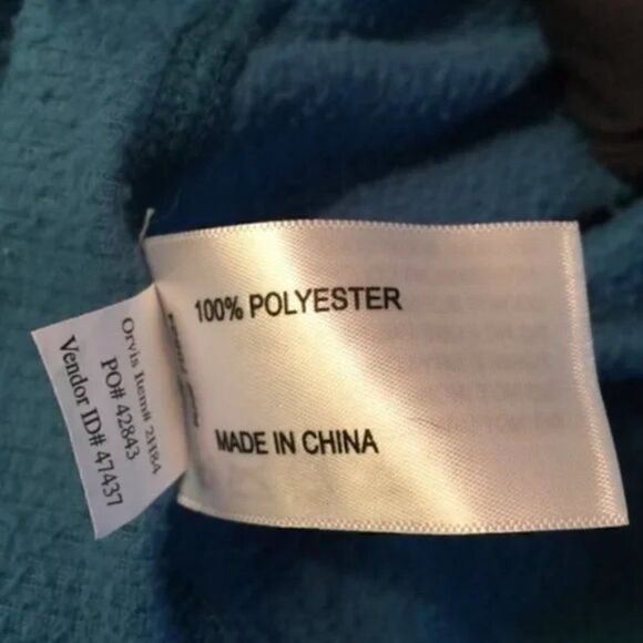 Orvis Women's 1/4 Zip Teal Microgrid Fleece Jacket w/Lime Green Trim size XL - Picture 7 of 7